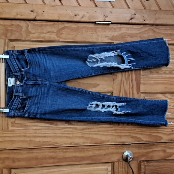L'Agence Jordan vintage straight cropped distressed Denim sz27-28 - Picture 2 of 15